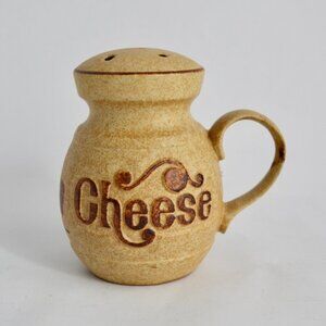Potter Craft Cheese Shaker Dispenser Vintage Speckled Ceramic